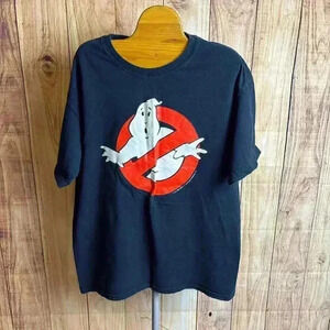 Vintage Maybe Ghostbusters Tshirt Black Size L